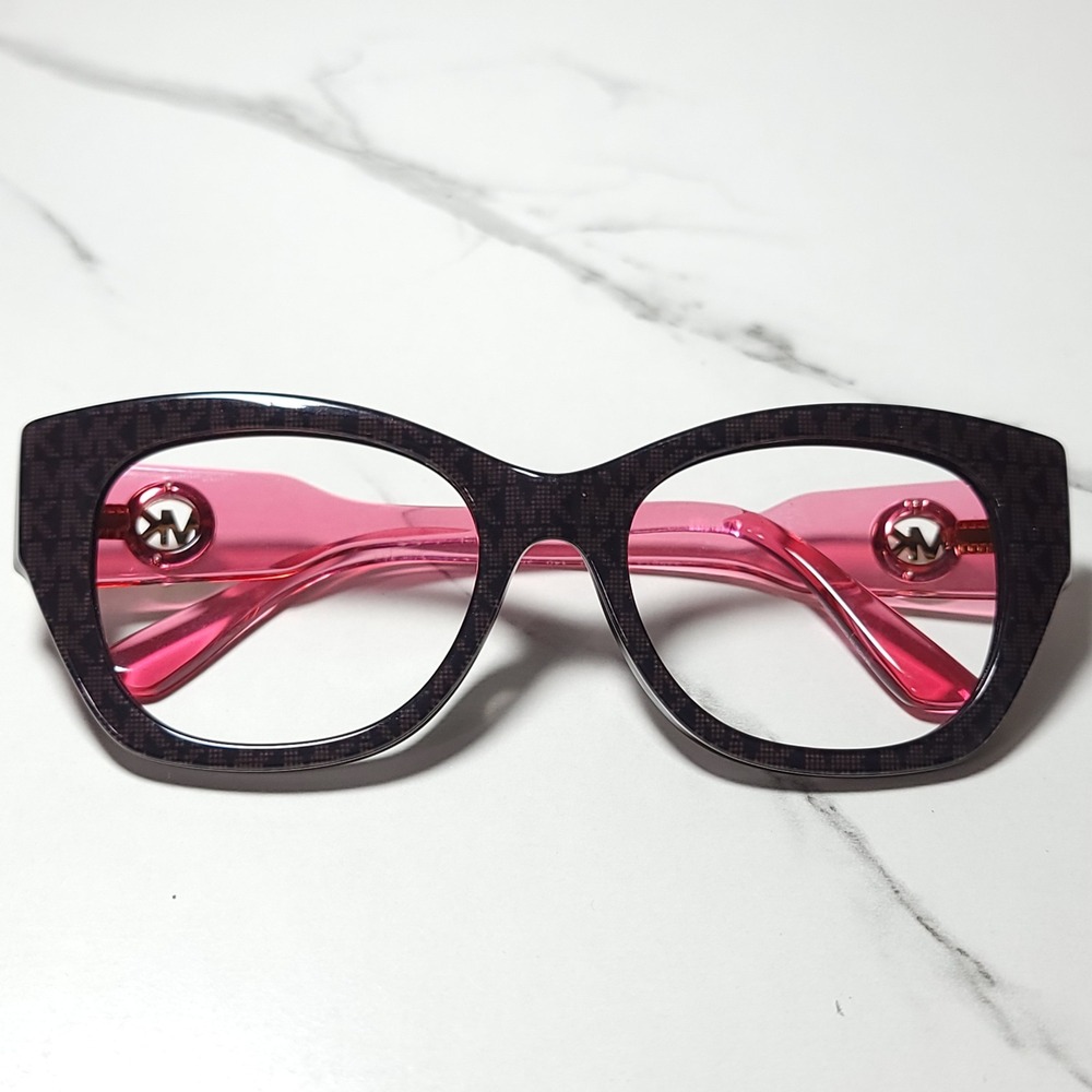 Michael Kors MK2119 Palermo Eyeglass Frames Monogram Pink Dark 53-19-140
